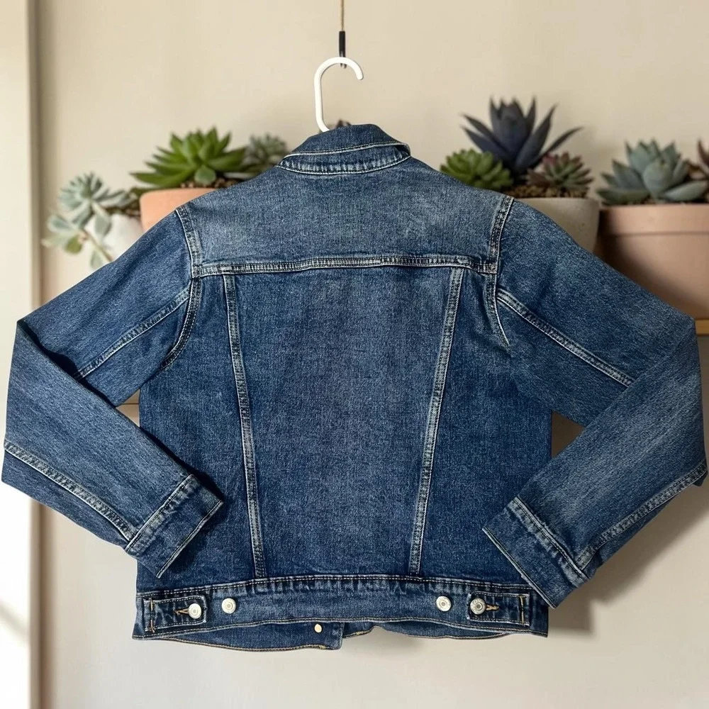 Old‎ Navy Women's Denim Jacket Blue Classic Trucker Stretch Indigo Size Small